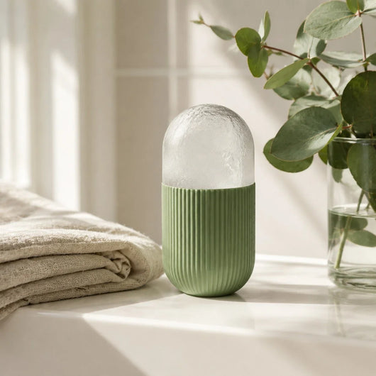 Eis-Roller auf dem Badezimmer-Regal