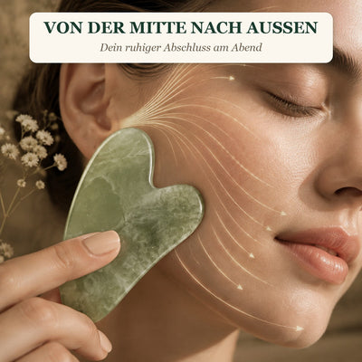 Gua-Sha-Zugrichtung von der Mitte nach außen